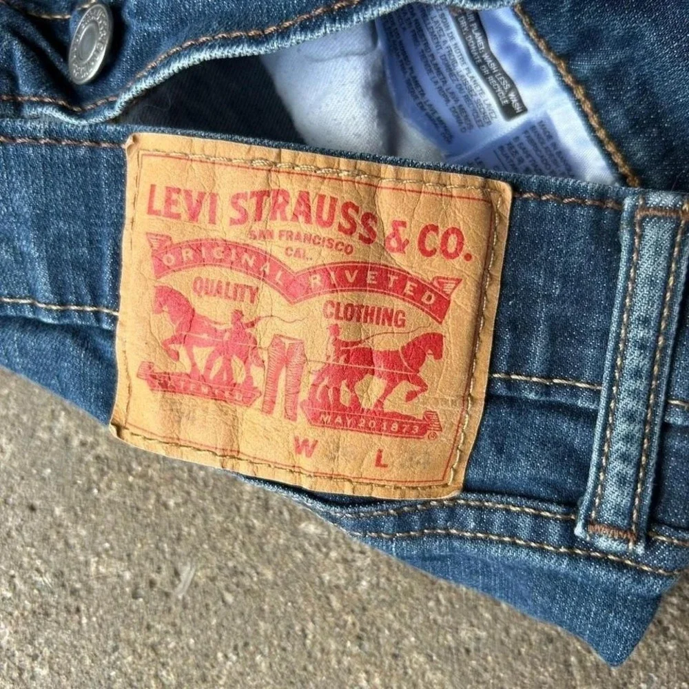Levis 541 Ocean Blue Wash Y2K Straight Leg Denim Blue Jeans Workwear School